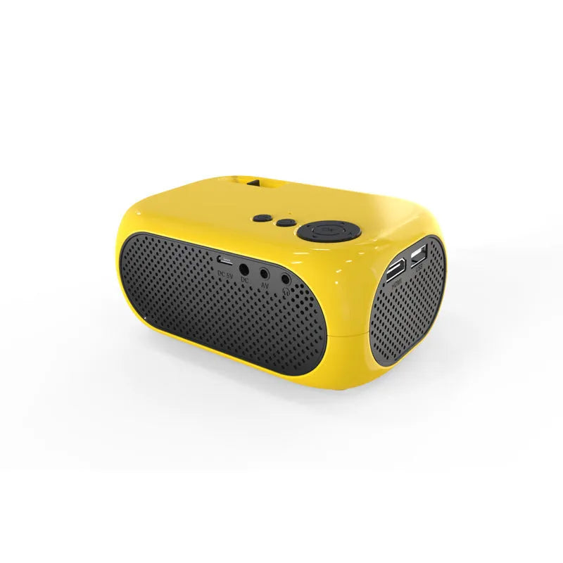 M24 micro mini portable projector in gold or white colour with power adapter