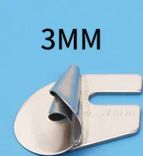 Manual spiral edge folder for towel tubes, metal construction, available in 3mm to 10mm sizes