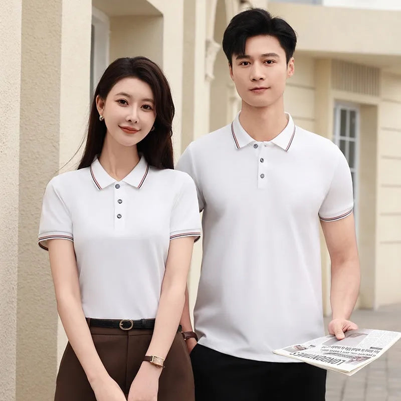Ice Silk work polo shirt in solid colour showing cooling fabric texture and professional collar design