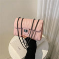 Women's retro textured diamond pattern small shoulder bag in PU leather, shown in a horizontal square shape.