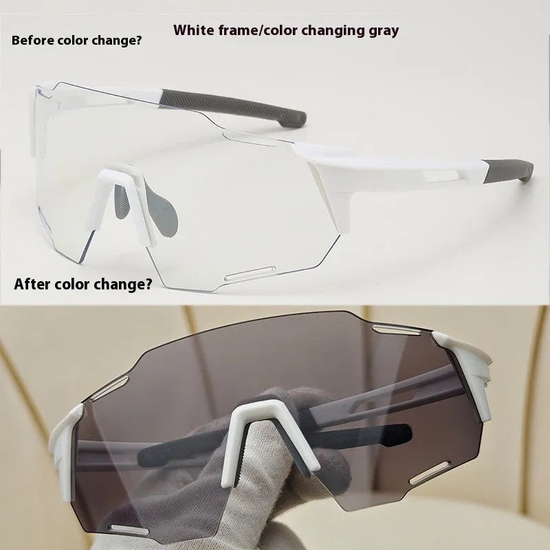 Sport Cycling Running Colour Changing Glasses for Outdoor Sun Protection Fishing Travel Driving Party Use in Black or White Frame with Colour Change Lens or Gray Lens Options