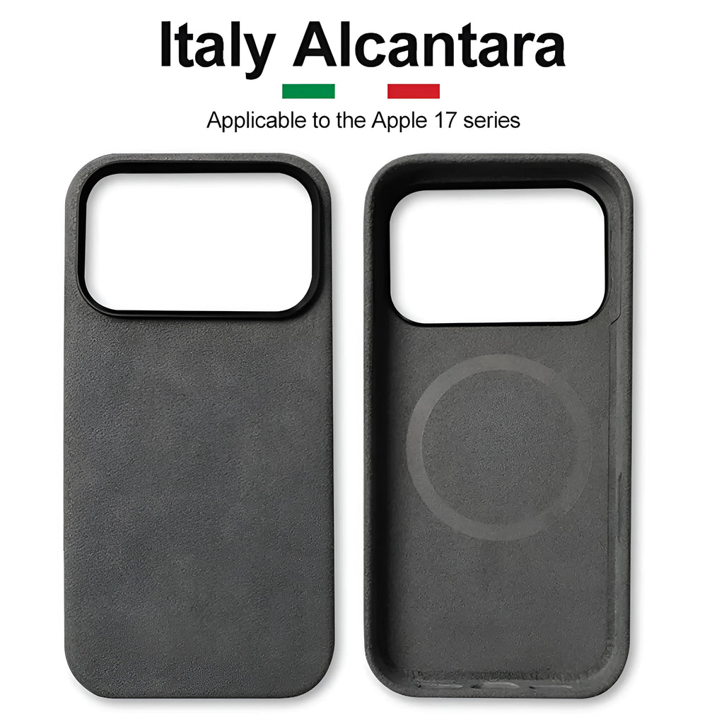 Alcantara iPhone 17 Pro Max Air case with magnetic suction in multiple colour options
