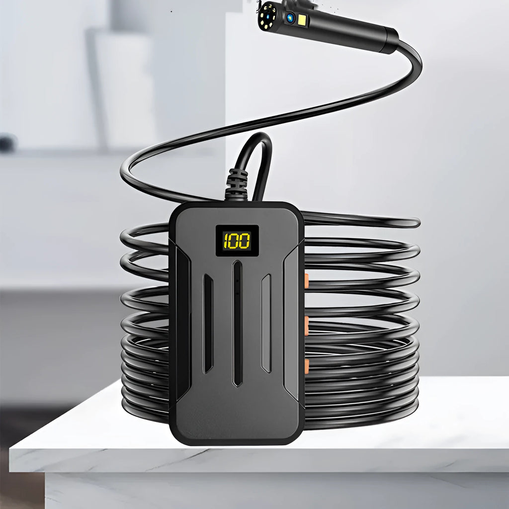 Wireless dual lens endoscope camera with 5.5mm and 8mm waterproof probes for smartphone inspection