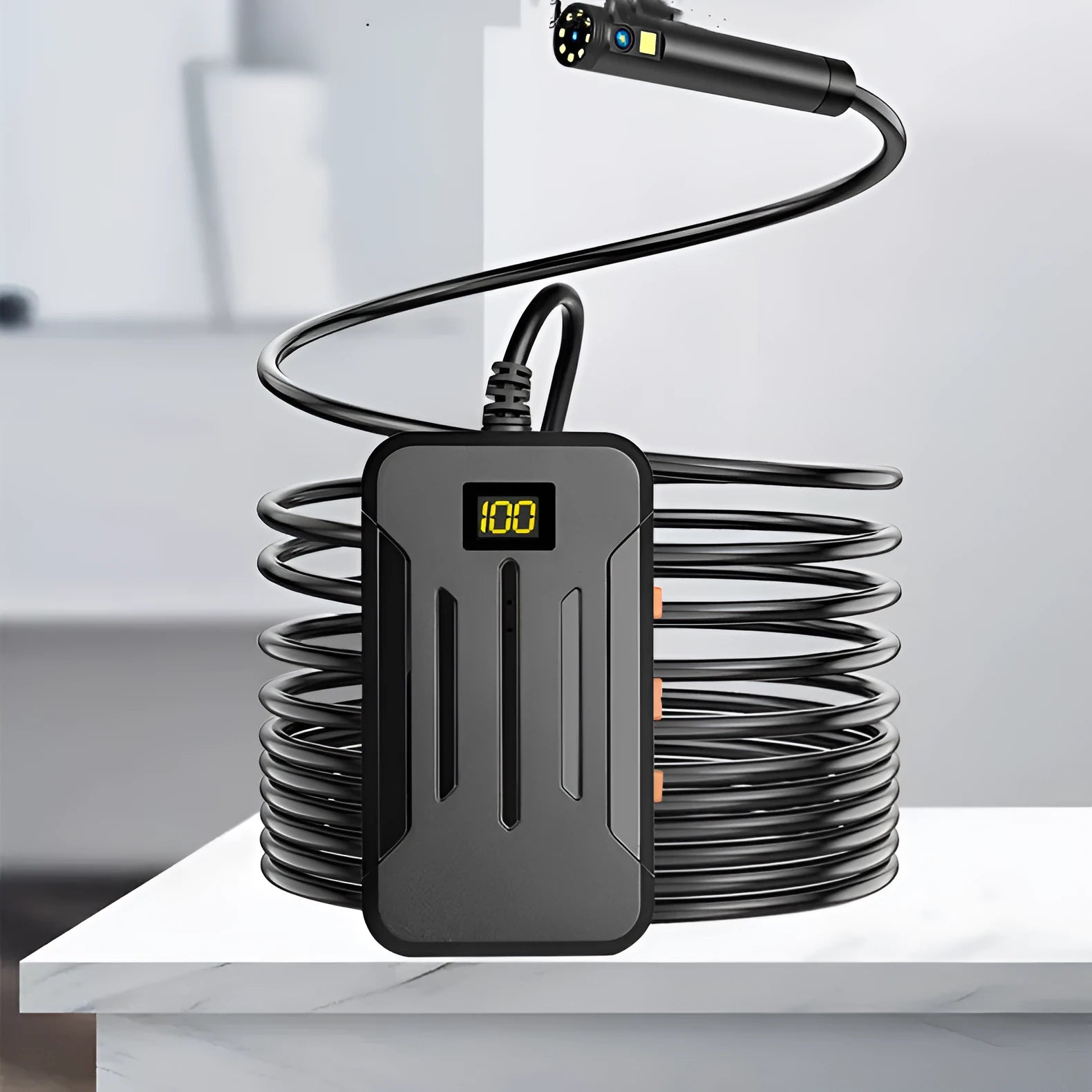 Wireless dual lens endoscope camera with 5.5mm and 8mm waterproof probes for smartphone inspection