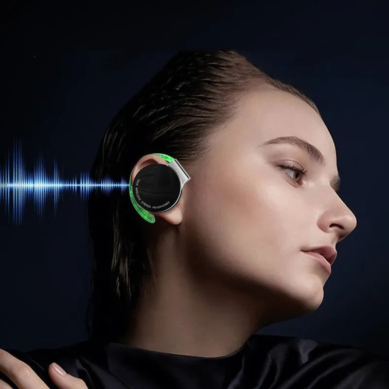 Wireless Bluetooth sports earphones with ear plug design in black and white colour options