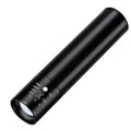 Black and silver aluminium red light therapy mosquito repellent lamp with charging cable.