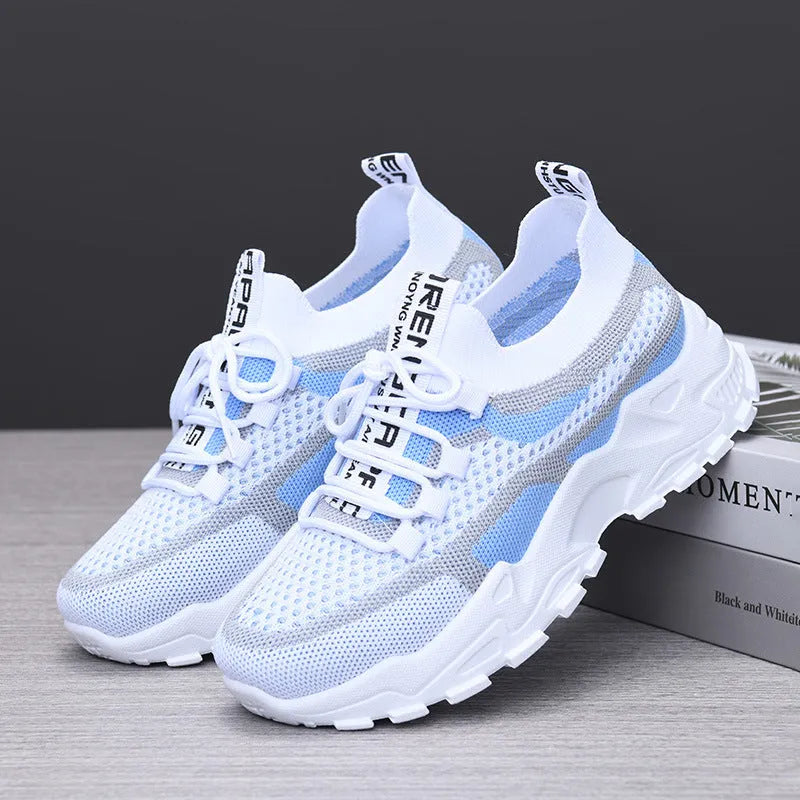 Outdoor fashion casual platform women's sneaker, flat heel, PVC sole, black colourway