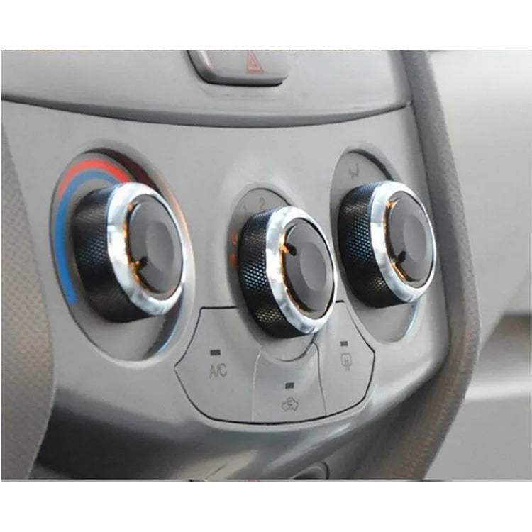 Three black aluminium air conditioning knobs for Chevrolet Lefeng and Lechi dashboard replacement