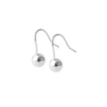 Geometric copper ballpoint ear hooks with electroplated white gold finish round shape chic style