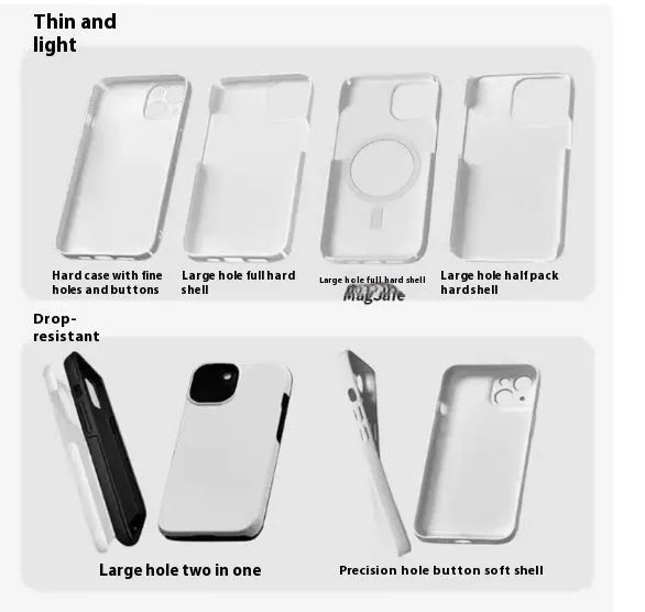 Art themed hard shell iPhone case shown in glossy and frosted finish options for iPhone models.
