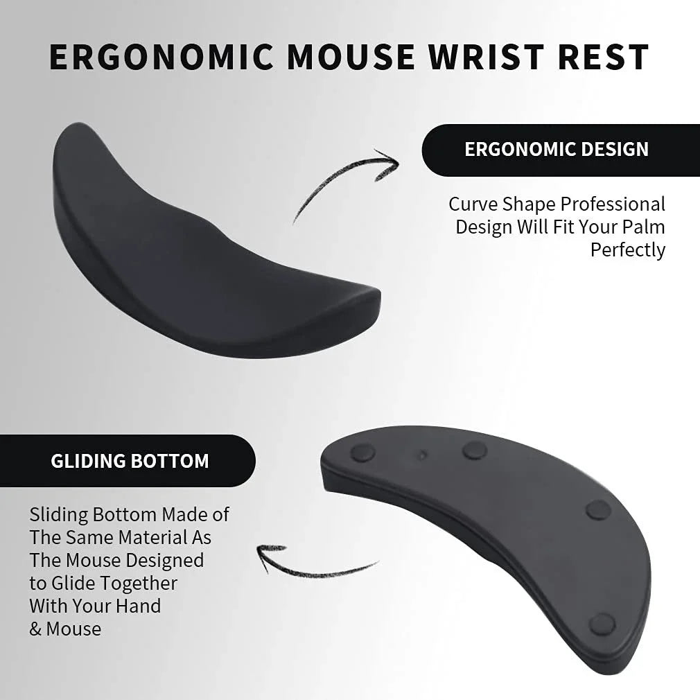 Ergonomic mouse pad with adjustable gel wrist rest for comfortable and precise computer and gaming use