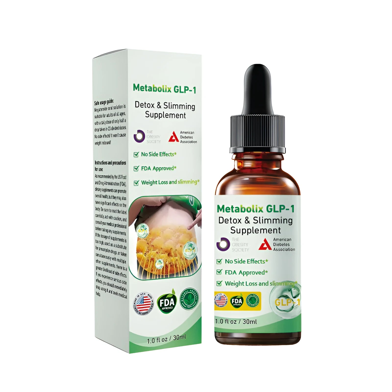 30ml bottle of Body Care Drops with mild ingredients for skin nursing application