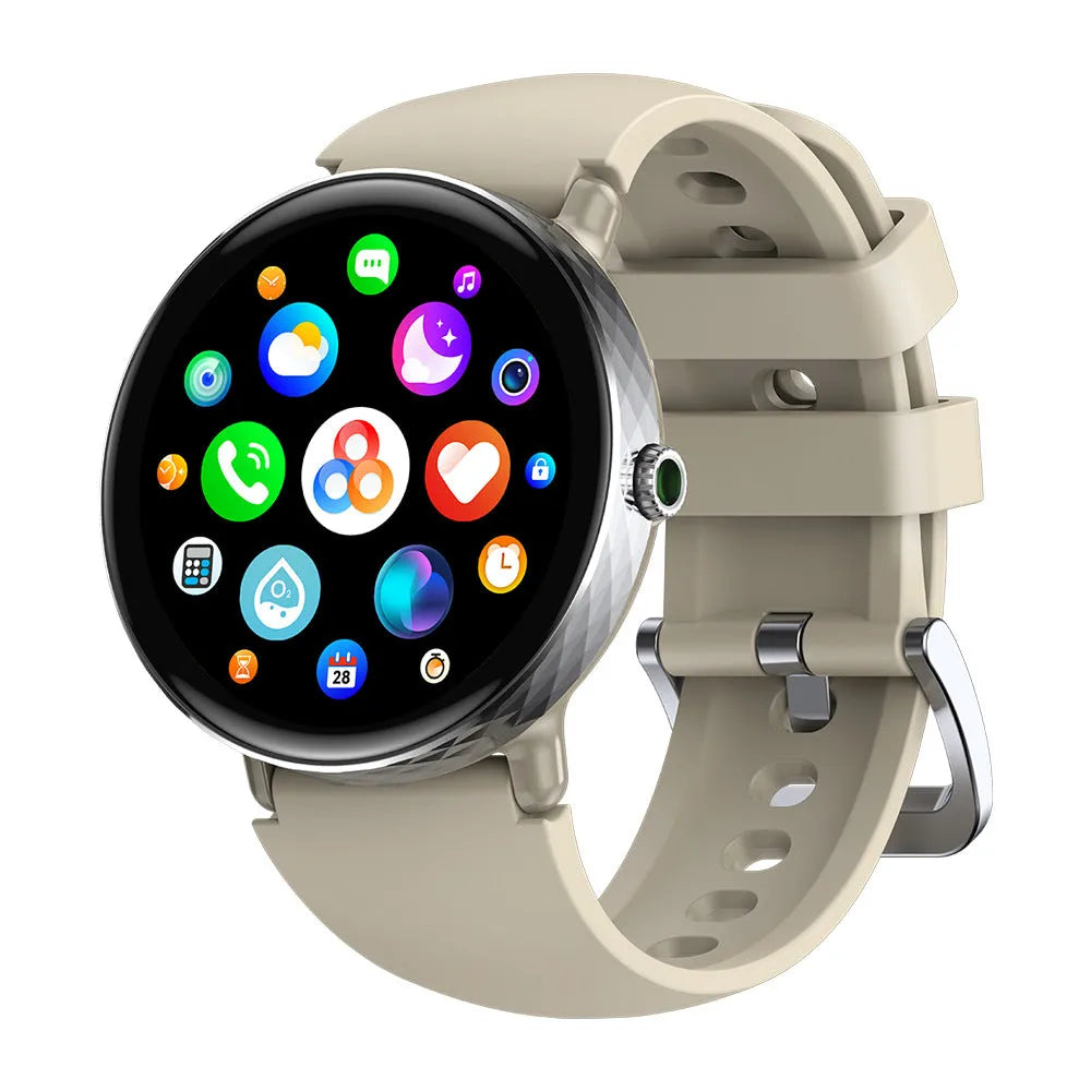 Women's smart watch with AMOLED screen and Bluetooth calling, 12-inch ultra-narrow frame, pink or silver