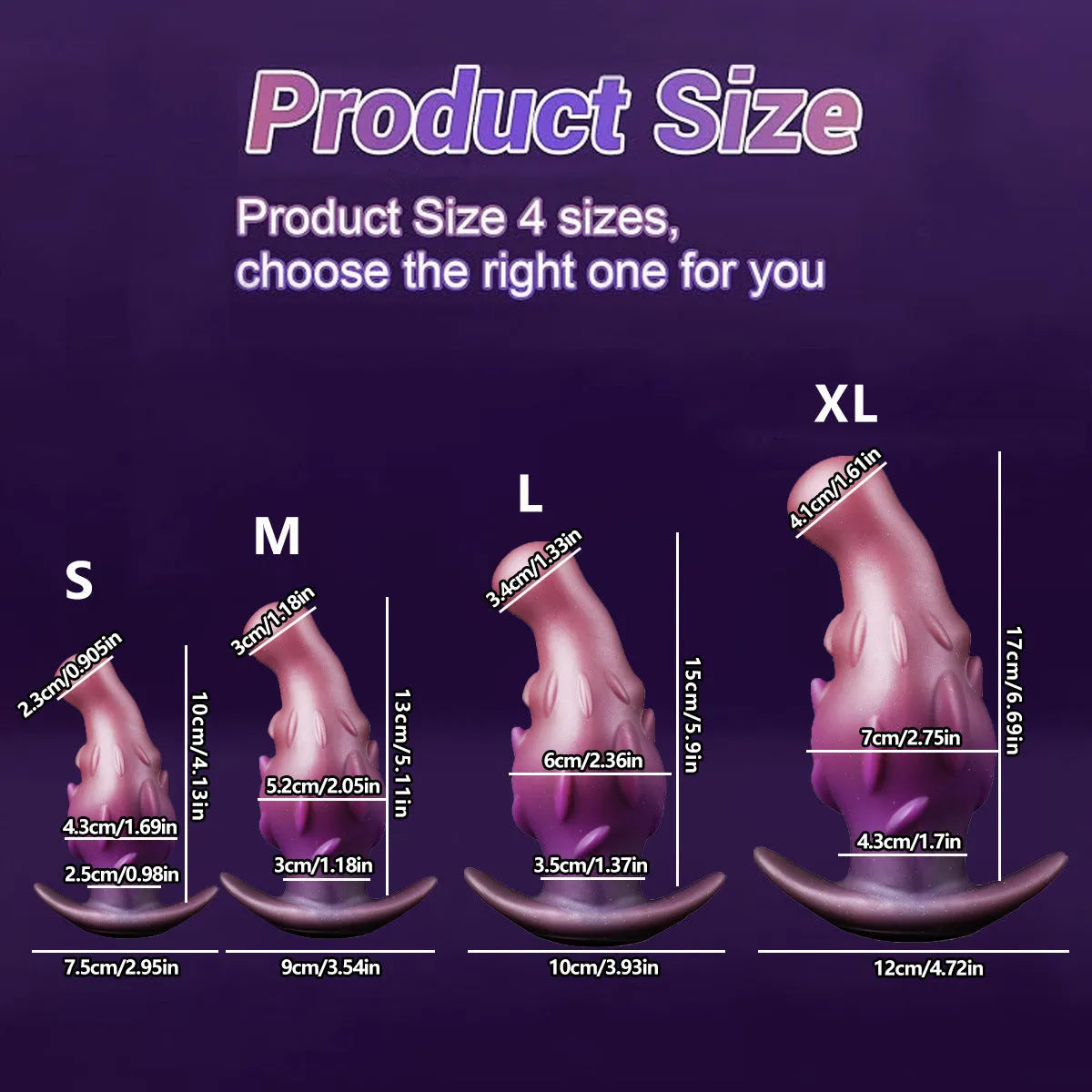 Unisex liquid silicone masturbator adult sex toy in purple, gold, or black colour.