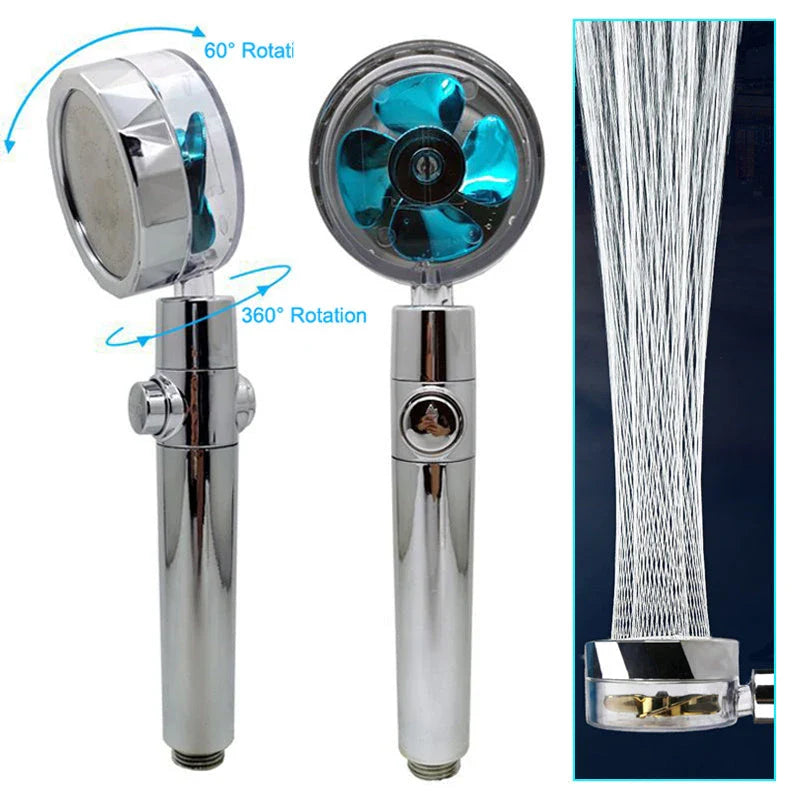 Pressurized High Pressure Handheld Shower Head with Cotton Filter - Powerful, Customizable Shower Experience