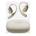 Wireless sports Bluetooth headset with ear hook design in black, plastic construction