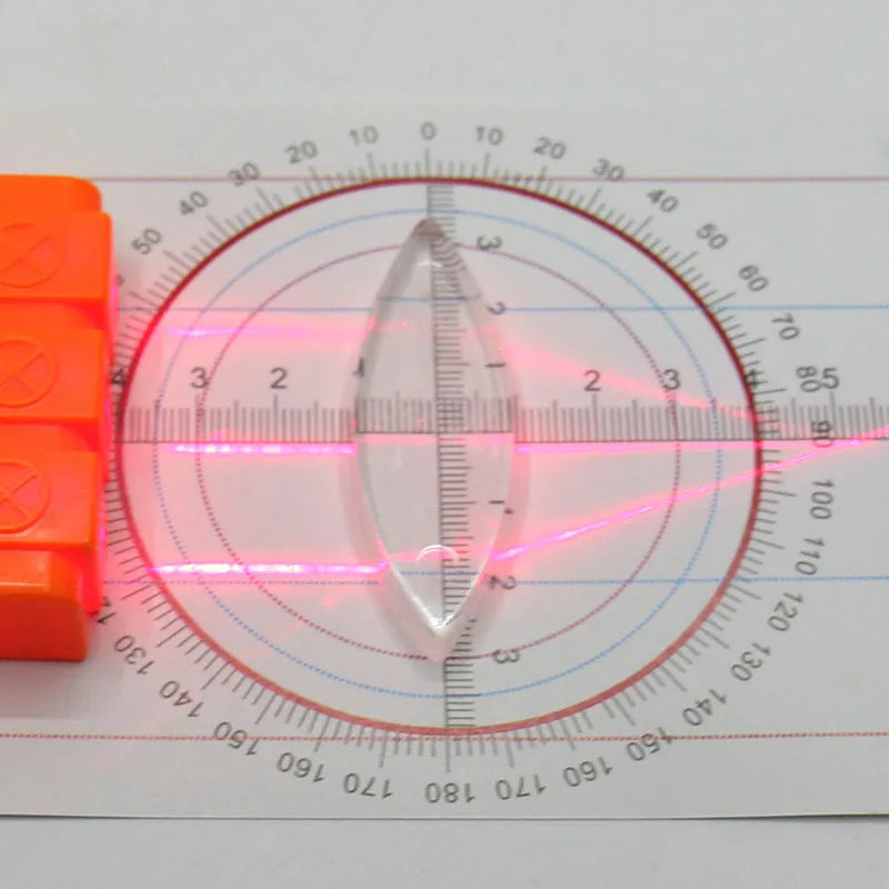 Set of 8 clear acrylic parallel lenses for junior high school physics optics experiments, article H424