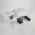 Black USB webcam with magnetic privacy cover for desktop computers and video conferencing