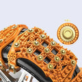 Black rubber car anti-slip chain on tyre for winter traction