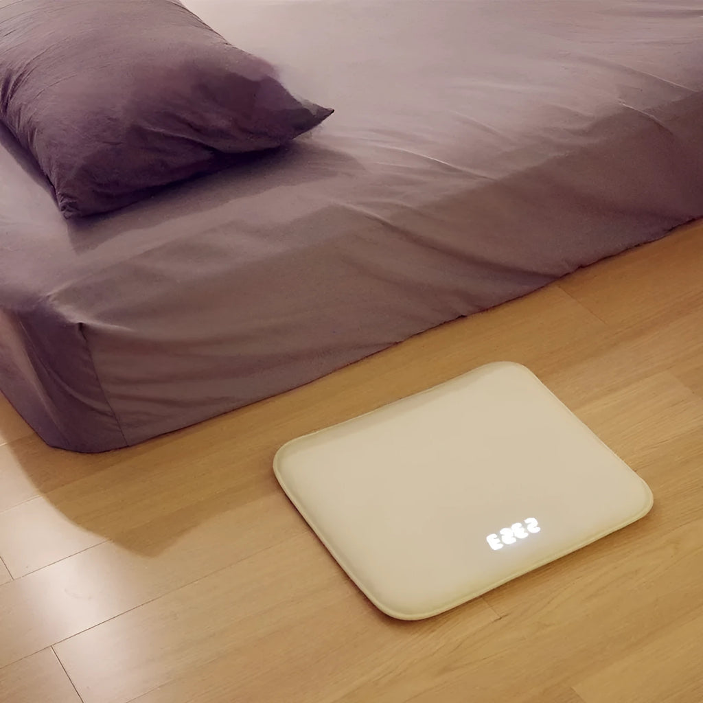 Smart carpet mat alarm clock with cloth velvet shell, 20mm thickness, two size options