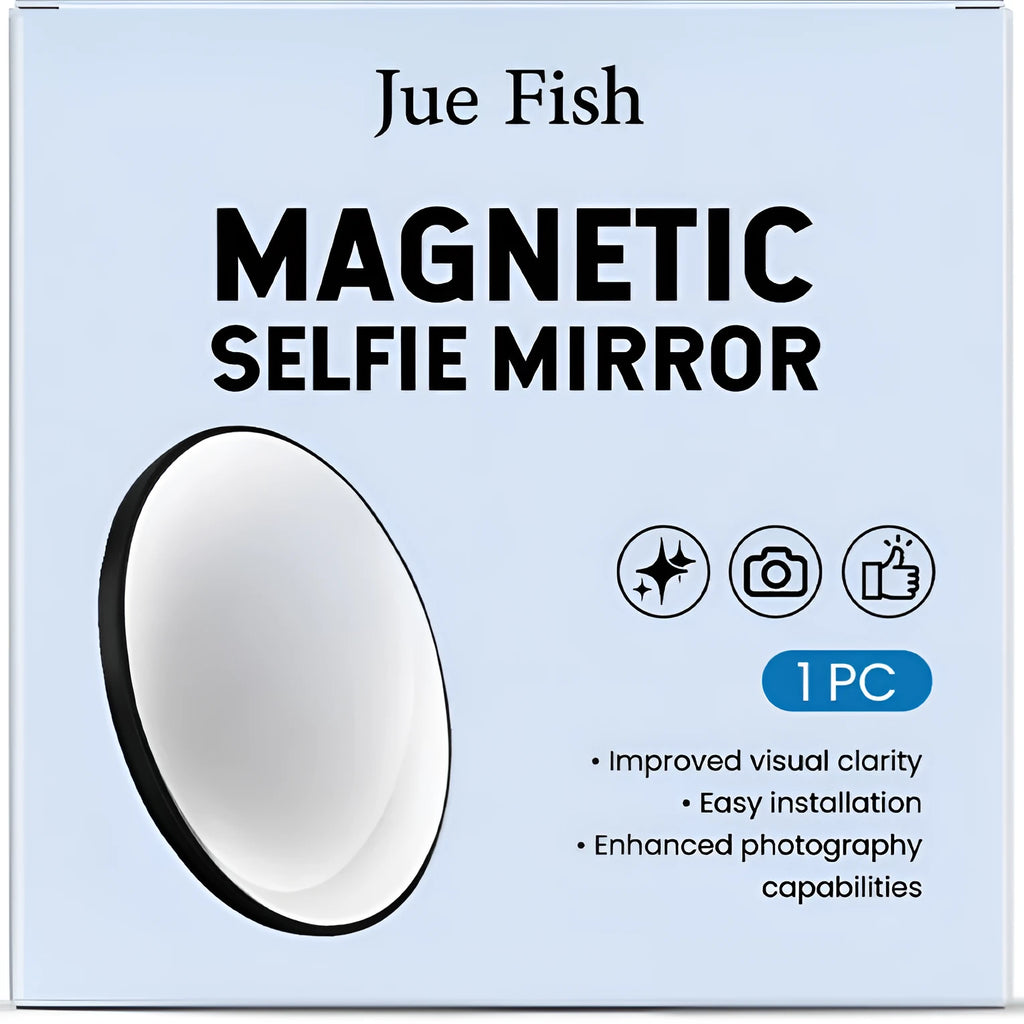 Magnetic selfie mirror with aluminum alloy frame for phone camera hands-free self-timer photography