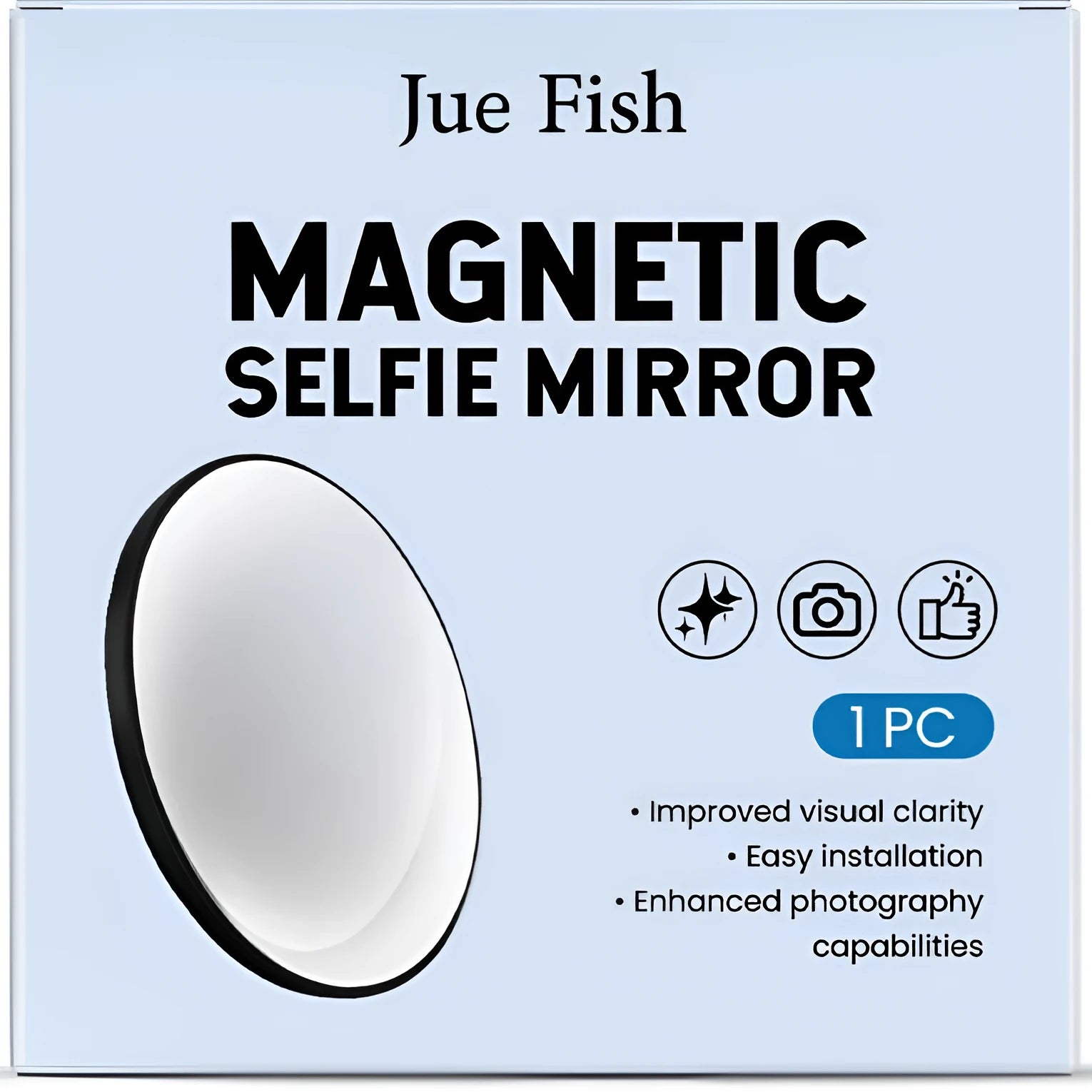 Magnetic selfie mirror with aluminum alloy frame for phone camera hands-free self-timer photography