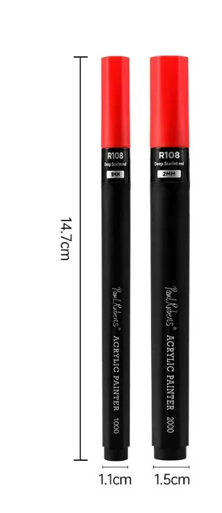 White Rubens acrylic paint marker for plastic and glossy surfaces with quick-drying waterproof ink