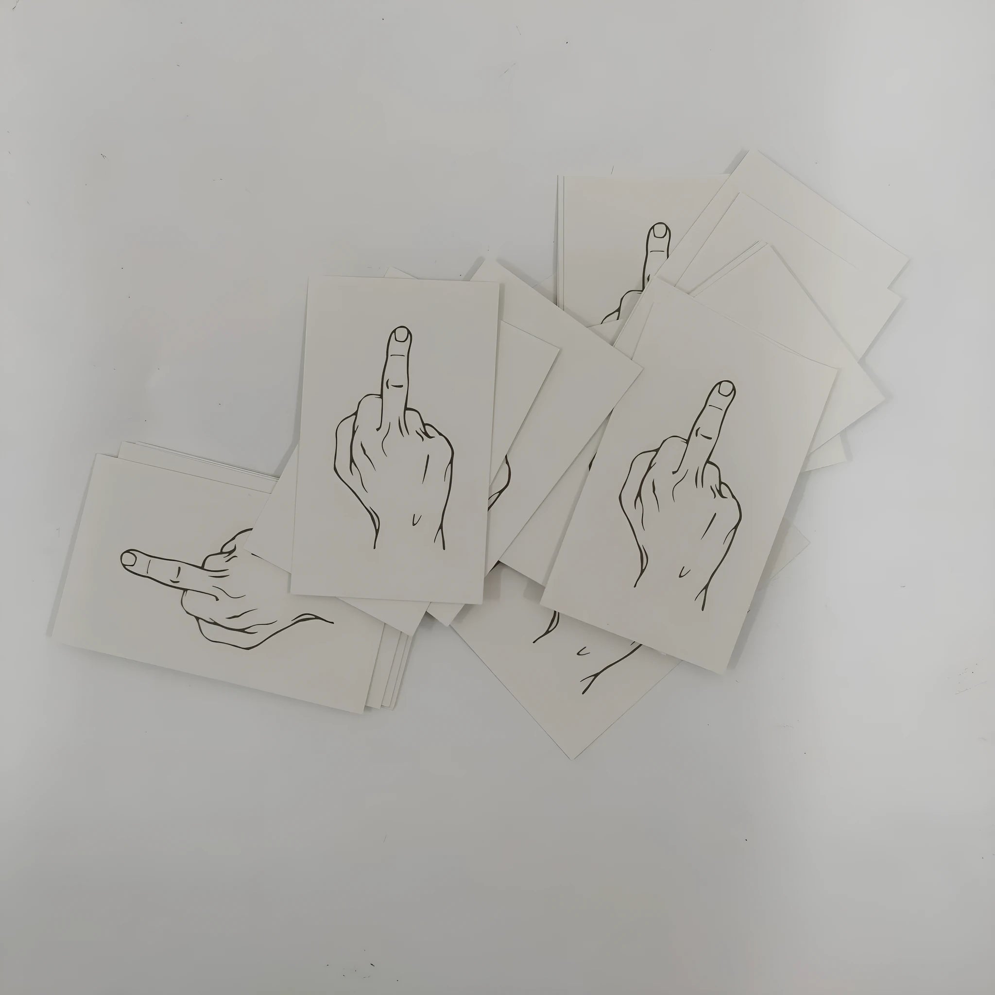 Illegal parking reminder card with middle finger design for vehicle windscreen placement