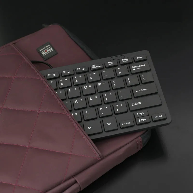 USB wired mini keyboard in black, white, pink or blue with 1.3 metre cable