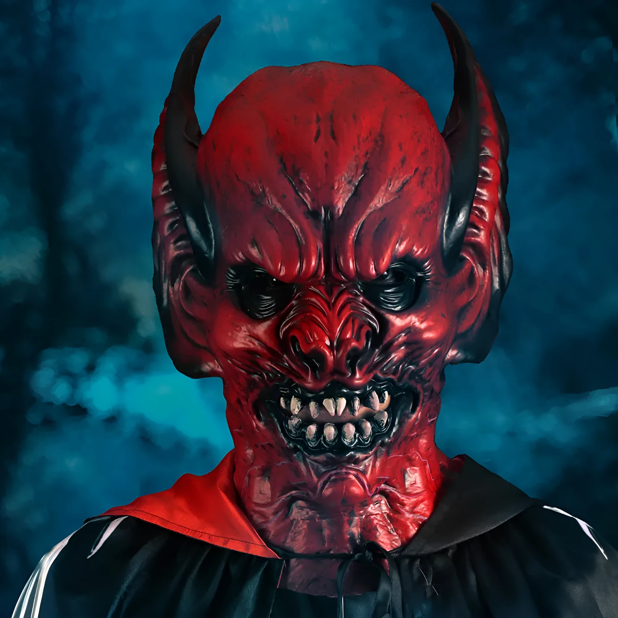 Red bat-themed RP foam party hood mask for Halloween and costume events