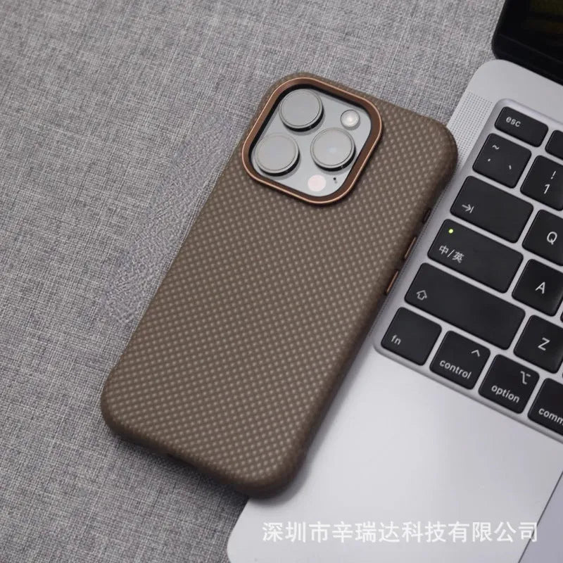 PC leather diamond grain magnetic phone case for iPhone, available in Star Diamond Black, with four-corner drop protection and anti-fingerprint surface