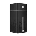 Black or white USB-powered desktop humidifier with 1000ml capacity measuring 103x103x218mm
