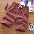 Men's thin cotton capri shorts with lace-up front, shown in one of seven available colours.