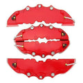 Red four-piece brake caliper cover set in small, medium and large sizes for car modified brake calipers