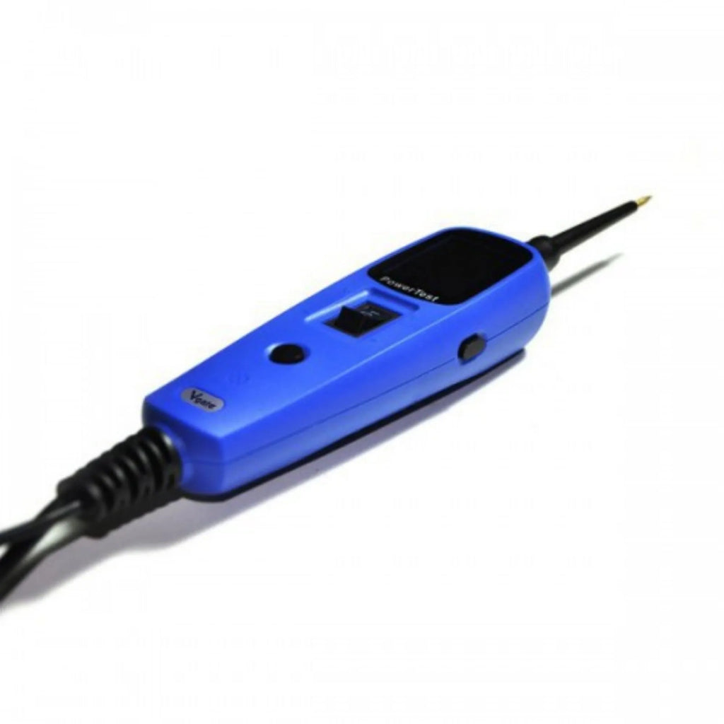 PowerTest PT150 blue automotive circuit test pen with display screen and accessories