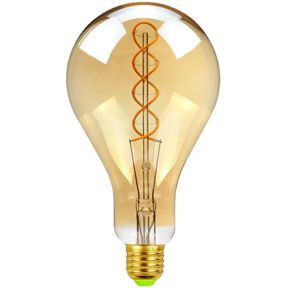 Double helix golden LED soft light strip with A110 power supply measuring 110mm by 200mm