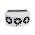 Solar car exhaust fan for GM models with three air outlets, black plastic strips, 220x65x110mm