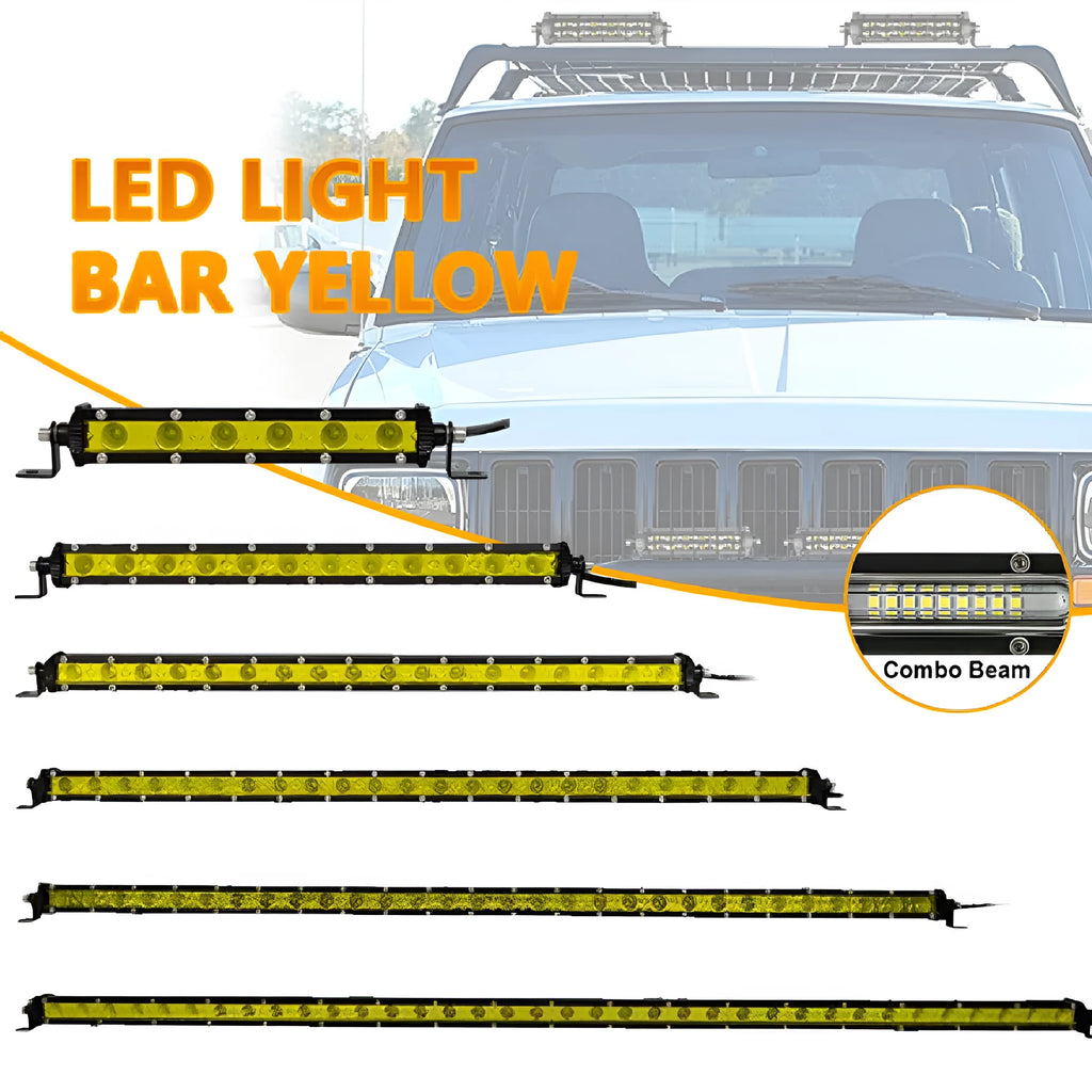 25 inch single row LED light bar with aluminium housing and mounting brackets