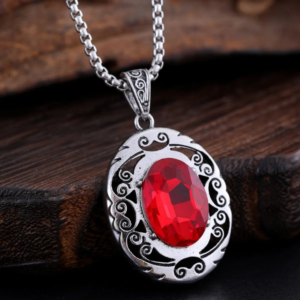Hollow carved metal sachet box pendant necklace open to reveal internal compartment, two style options