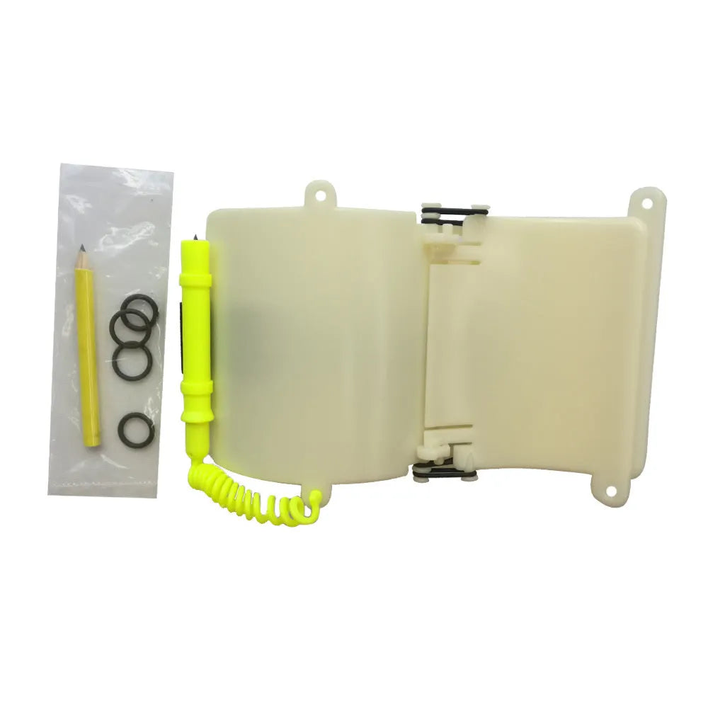 White luminous underwater handwriting wristboard for diving communication with pencil and spare o ring
