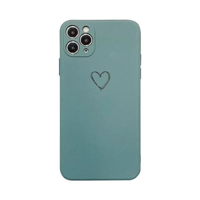 Silicone phone case for Apple iPhone in various colours showing TPU construction