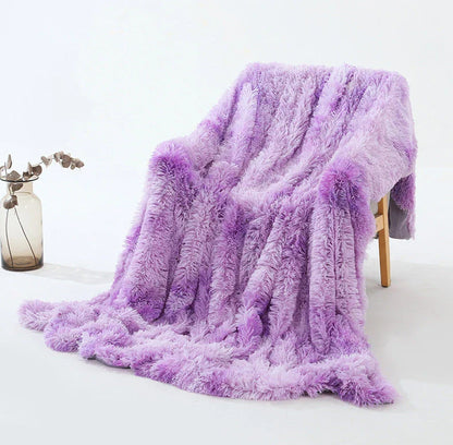 Luxuriously soft and cozy faux fur throw blanket in various colors and sizes