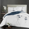 Four-piece pure cotton bedding set with twill weave, 60 count, plain pattern, 200x230cm and 200x240cm sizes