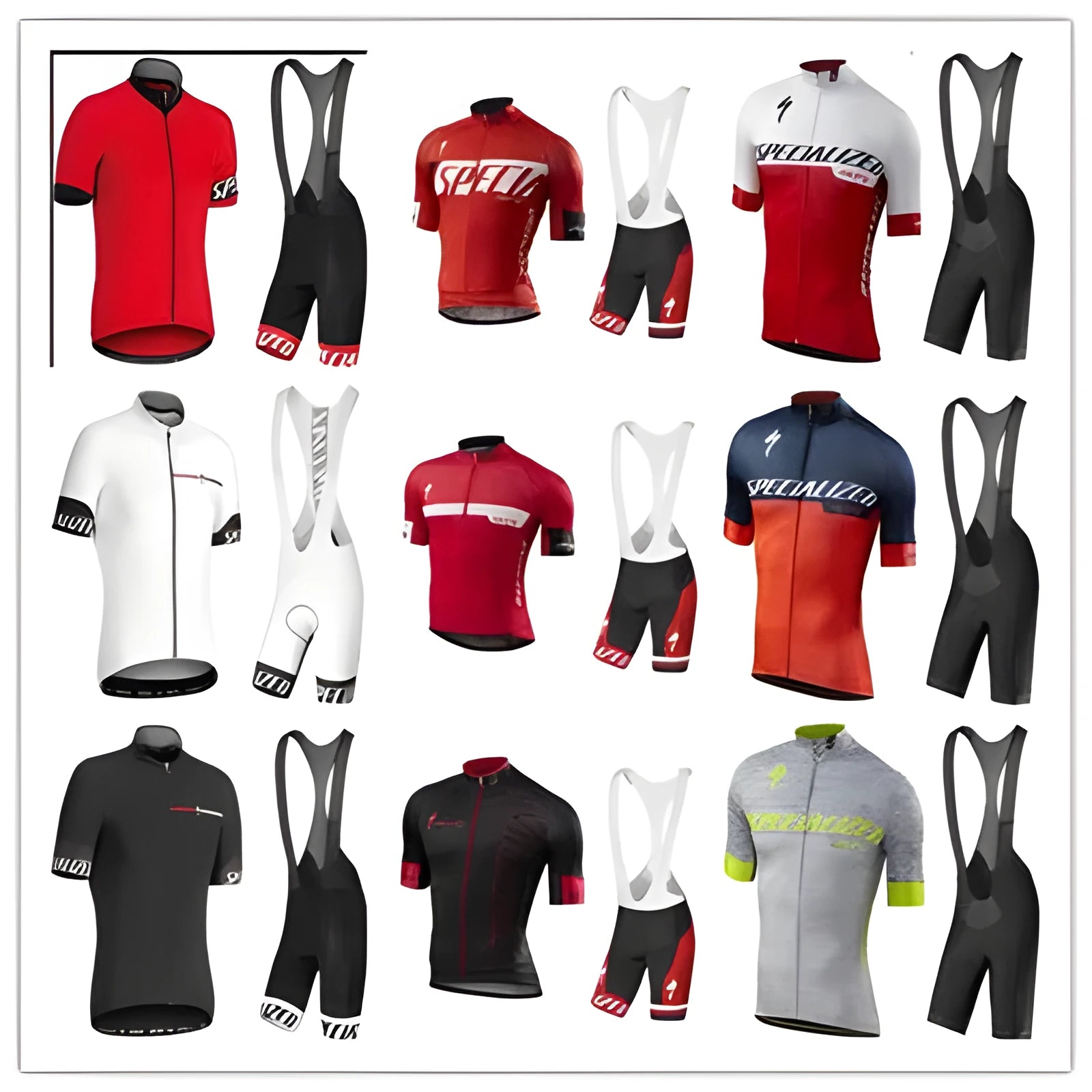 Summer cycling suit for men and women with short sleeves and shorts in multiple colours