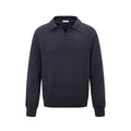 Man's loose black acrylic pullover sweater casual wear