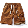 Men's plus size bamboo fibre shorts in loose fit with high waist and cropped length
