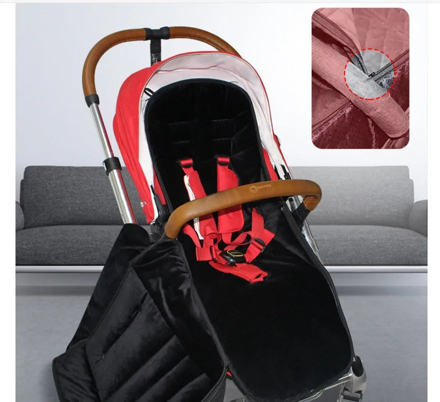 Unisex baby sleeping bag made from thick cotton, 90cm long, in black for newborn use