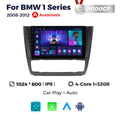 Android car stereo head unit with 9 inch screen for BMW E87 vehicle dashboard installation