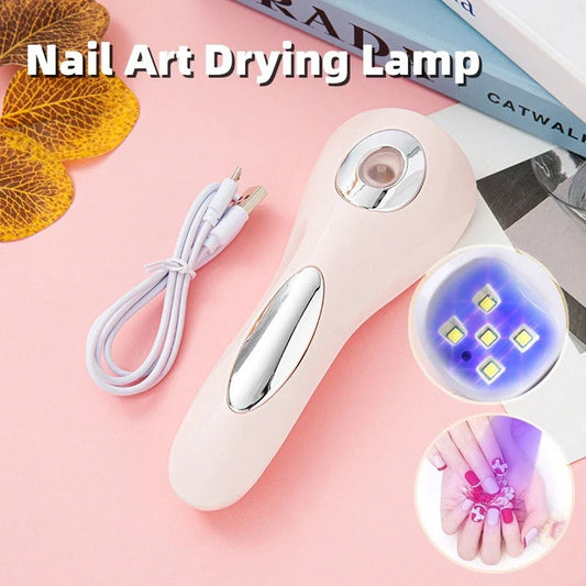 Portable USB Rechargeable Nail Drying Lamp with UV LED Light for Gel, Acrylic, and Regular Nail Polish