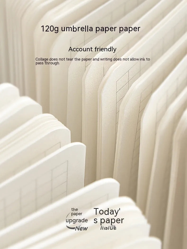 Square checkered notebook with 100 sheets measuring 148x148mm with raw wood pulp paper